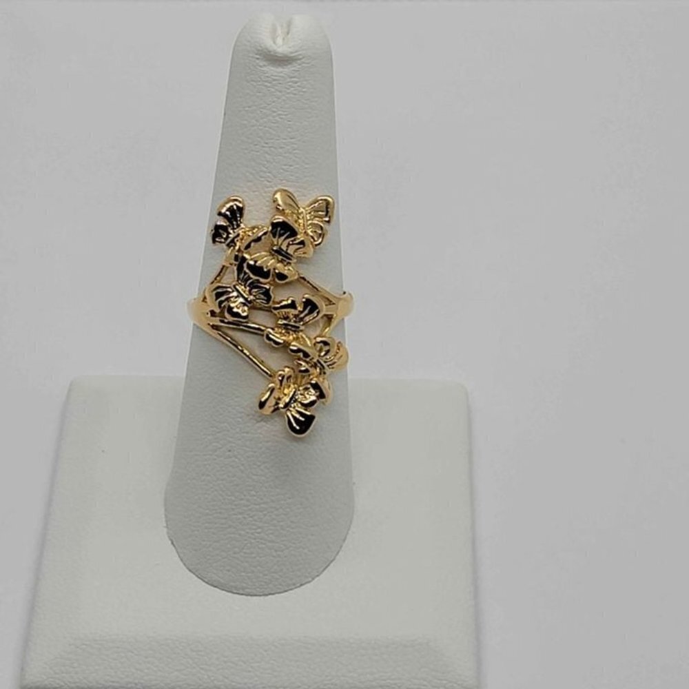 Brazilian 18k Gold Filled Multi Butterfly Ring